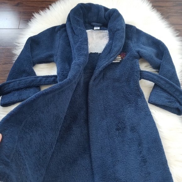George Soft Blue Hockey Kid Boys Comfy Belted House Coat Warm Robes Size 4 - Picture 7 of 9